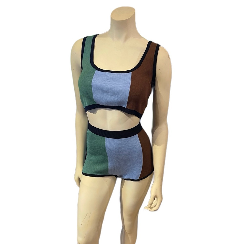 Colorblock Short Set